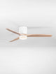 Aloa LED Ventilator Ø 132cm in modernem Design mit Holzblättern und integrierter Beleuchtung.