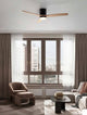 Aloa LED Ventilator Ø 132cm in modernem Wohnzimmer mit breiten Fenstern und eleganter Einrichtung.