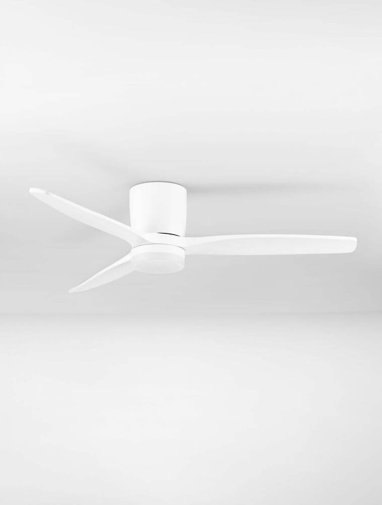 Aloa LED Ventilator mit 132 cm Durchmesser, modernes Design in Weiß, ideal für die Raumbeleuchtung.