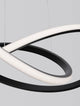 Amara LED Pendelleuchte Ø 56cm in modernem Design aus schwarzem Aluminium und Kunststoff.