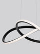Amara LED Pendelleuchte Ø 56cm, moderne und stilvolle Lampe für Esszimmer und Büro, minimalistisch mit schwarzem Aluminium.