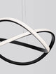 Amara LED Pendelleuchte Ø 56cm mit modernem Design aus schwarzem Aluminium und Kunststoff.