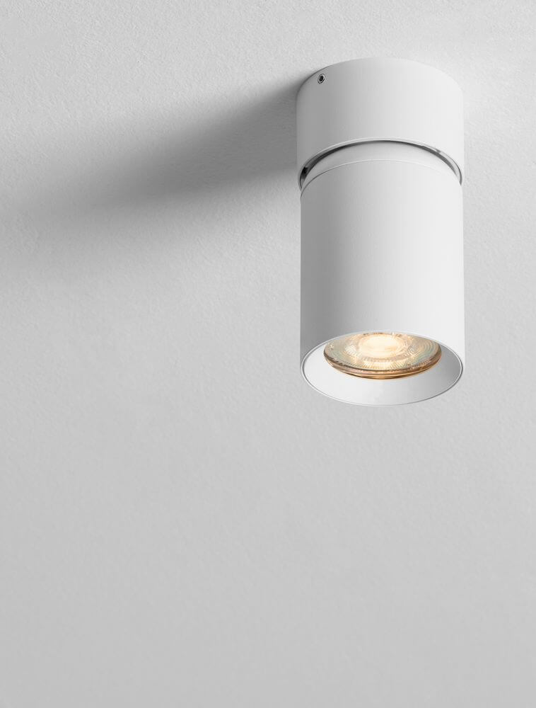 Amecy Deckenleuchte Ø 6cm GU10, elegante weiße Deckenleuchte im modernen Design, ideal für stimmungsvolle Beleuchtung.