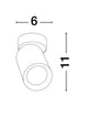 Amecy Deckenleuchte Ø 6cm GU10 Maßzeichnung mit Abmessungen von 6cm und 11cm.