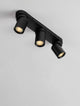 Amecy Deckenleuchte 3-flammig 39x6,5cm mit modernem Schwarz-Design und stylischen Lichtquellen.