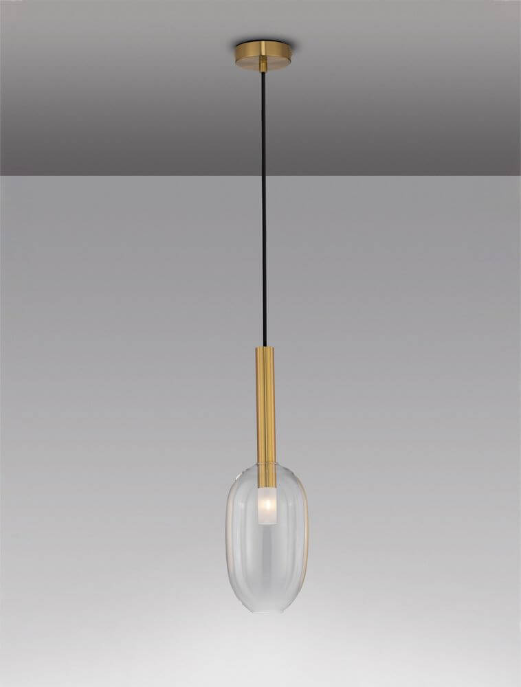 Amelia Pendelleuchte Ø 14cm in elegantem Design mit zwei Farben, ideal für Wohn- und Schlafräume.