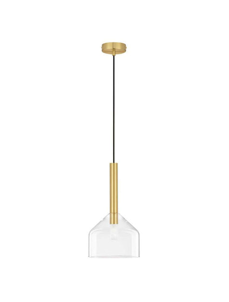 Amelia Pendelleuchte Ø 20cm elegante Nova Luce Pendellampe in Gold und Glas für Wohnzimmer oder Flur