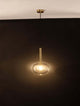Amelia Pendelleuchte Ø 24cm hängende Lampe mit elegantem Glasdesign und Metallhalterung