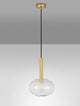 Amelia Pendelleuchte Ø 24cm mit eleganter Metallhalterung und geschmackvollem Glasschirm.