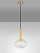 Amelia Pendelleuchte Ø 24cm - elegante Pendellampe mit Metallhalterung und Glasschirm von Nova Luce.