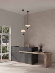 Anafi LED Pendelleuchte Ø 22cm indirekt, moderne Designerleuchte von Nova Luce für Empfangsbereich
