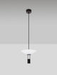 Anafi LED Pendelleuchte Ø 22cm indirekt - moderne Designleuchte aus Stahl und Glas.