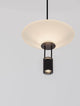 Anafi LED Pendelleuchte Ø 22cm indirekt in modernem Design mit eleganter Stahl- und Glaskonstruktion.