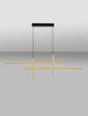 Antama LED Pendelleuchte 4-flammig in modernem Design mit goldenen Leuchtenarmen