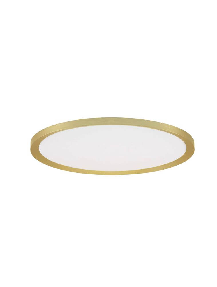 Aoton Deckenleuchte Ø 40cm Rund 3000K, elegante runde Deckenleuchte mit goldenen Akzenten.
