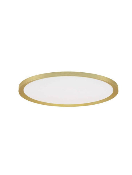 Aoton Deckenleuchte Ø 40cm Rund 3000K, dimmbare LED-Deckenleuchte in Gold mit TRIAC und DIP-Switch