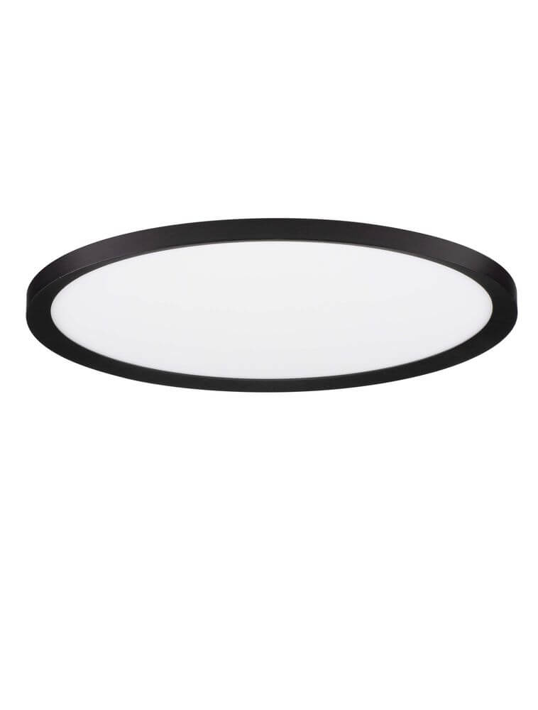 Aoton Deckenleuchte Ø 40cm Rund 3000K mit schwarzem Rahmen und dimmbarem Licht.