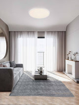 Aoton Deckenleuchte Ø 60cm in modernem Wohnzimmer mit dimmbarem Licht und DIP-Switch-Funktion.
