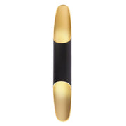 Apo 50 LED-lampada da parete dal design straordinario Dimmerabile con finitura nera e dorata.
