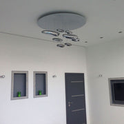 Artemide Mercury Soffitto LED Deckenlampe Ø 110cm Chrom, moderne Designer-Deckenleuchte mit schwebenden Chrom-Elementen
