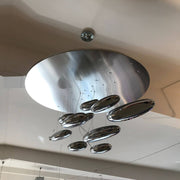 Artemide Mercury Sospensione Inox Pendelleuchte Edelstahl, futuristische Design-Deckenleuchte mit spiegelnden Chrom-Elementen