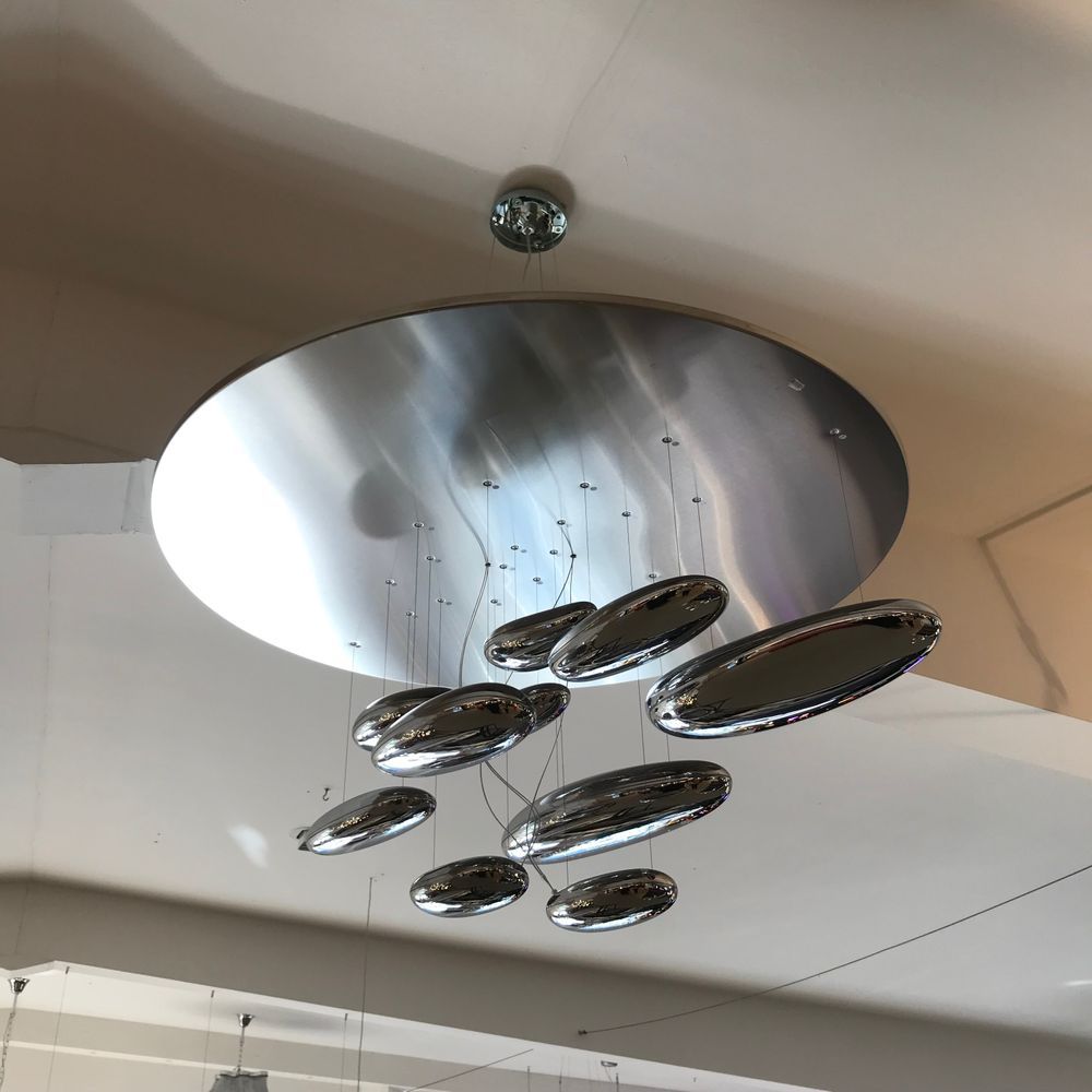 Artemide Mercury Sospensione LED hanging lamp Ø 110cm chrome