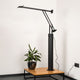 Artemide Tizio Standsäule mit Schreibtischleuchte und Pflanze, stilvolles Leselicht neben Sofa.