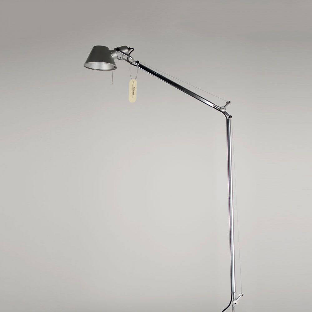Artemide Tolomeo Lettura Body Körper, verstellbare Lampe aus Aluminium mit Gelenken und Halterung.