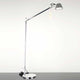 Artemide Tolomeo Lettura Stehlampe mit LED-Leuchtmittel Dimmbar, moderne silberne Stehleuchte mit flexiblem Arm.