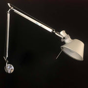 Artemide Tolomeo Parete Wandleuchte in Alu-Glänzend, flexible Wand-Arbeitsleuchte mit Doppelarm aus Aluminium