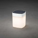 Assisi Solar LED Leuchte Weiß, opales Acrylglas im minimalistischem Design und eleganter Beleuchtung.
