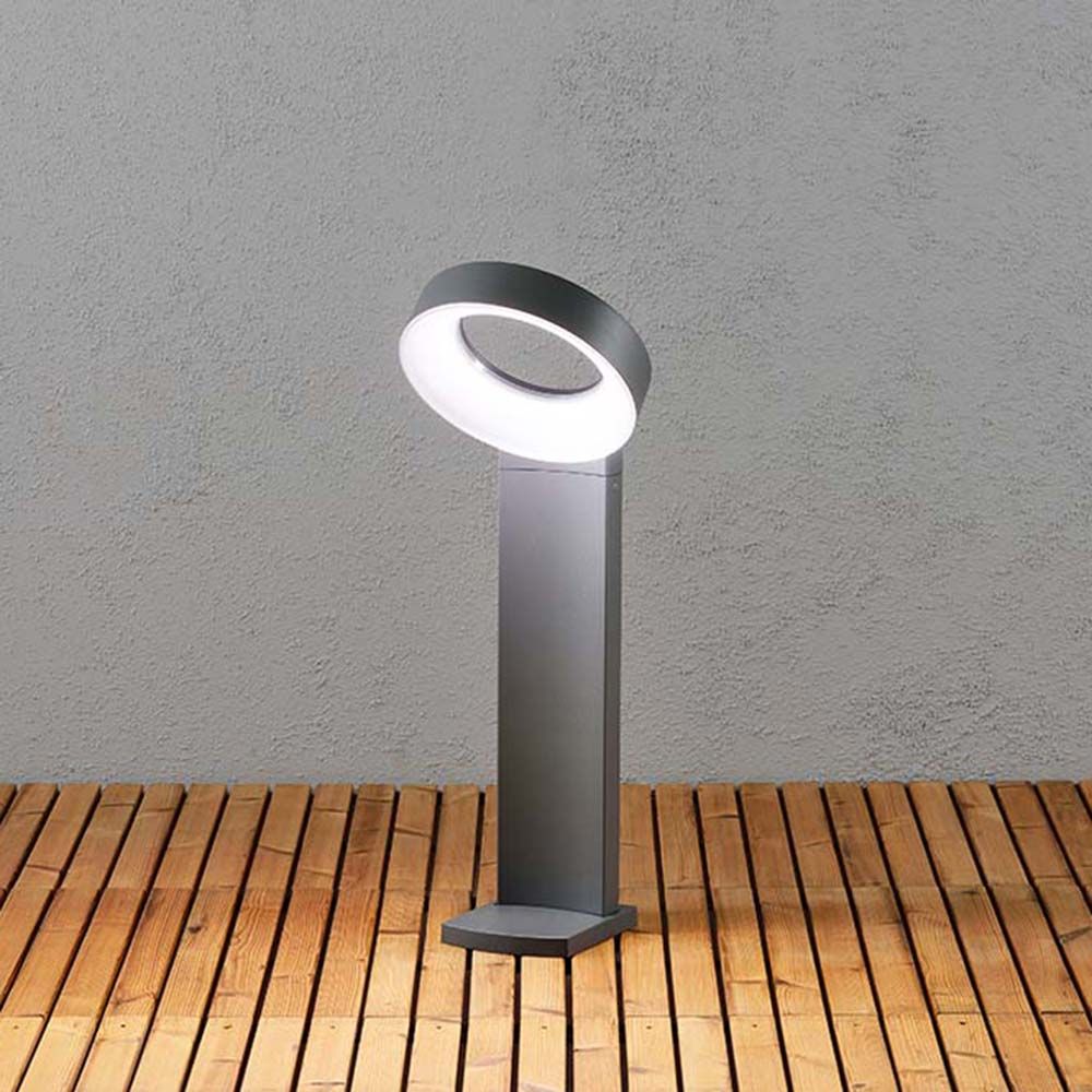 Asti LED path light 1400lm 5000K anthracite, opal acrylic glass