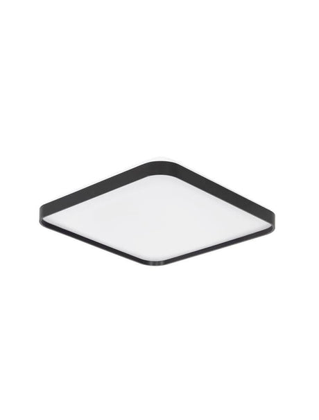 Plafonnier Athos LED 3000K de forme carrée et au design minimaliste, de couleur blanc sable.