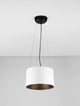 Atil LED Pendelleuchte 3000K, moderne weiße Pendelleuchte mit goldener Innenseite, ideal für Esszimmer und Wohnzimmer.