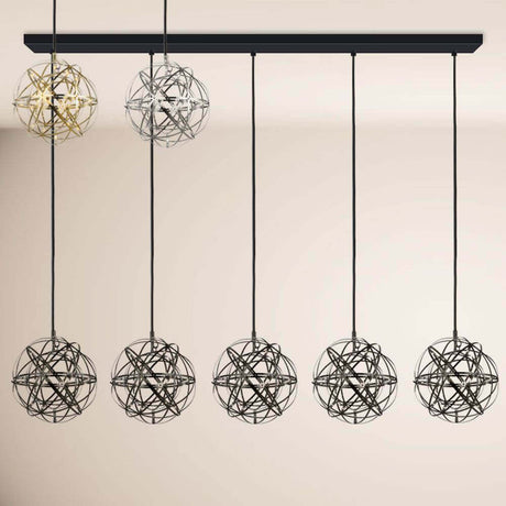 s.luce Atom LED dining table pendant light 2 to 5-light beam 160cm