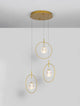 Atos LED Pendelleuchte Ø 40cm 3-flammig Gold 3000K mit eleganten runden Leuchten und modernem Design.