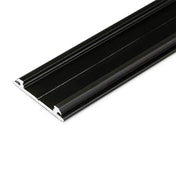 Aufbau-Biegeprofil 200cm Schwarz ohne Abdeckung für LED-Strips, flexibles Aluminium-Wandprofil.