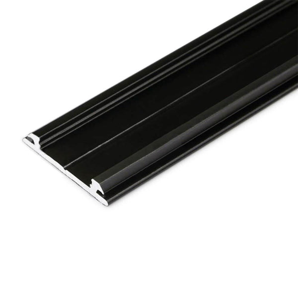 Aufbau-Biegeprofil 200cm Schwarz ohne Abdeckung für LED-Strips, flexibles Aluminium-Wandprofil.