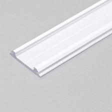 Profil de pose cintrable 200 cm blanc sans cache pour bandes LED, profil mural flexible en aluminium.