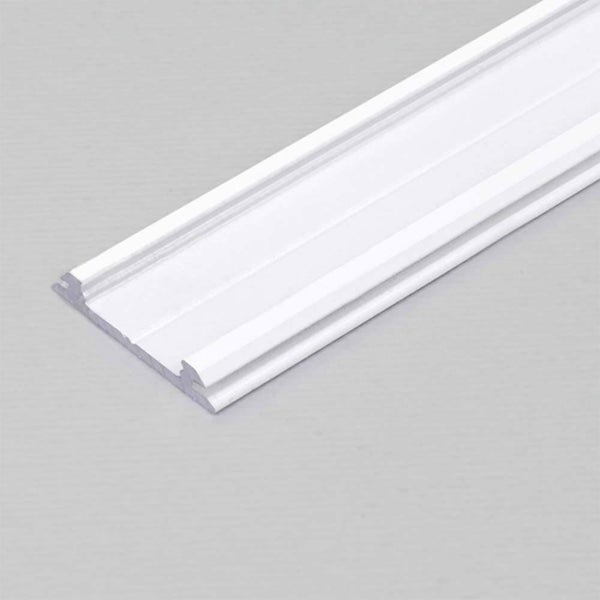 Profil de pose cintrable 200 cm blanc sans cache pour bandes LED, profil mural flexible en aluminium.