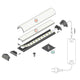 Aufbau-Biegeprofil 200cm Alu-eloxiert ohne Abdeckung für LED-Strips, Diagramm der Komponenten und Montage.