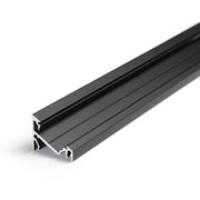 Aufbau-Eckprofil 30° 200cm Schwarz für LED-Strips, schwarzes Aluminiumprofil für saubere LED-Installation