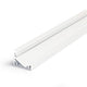 Aufbau-Eckprofil 30° 200cm Weiß ohne Abdeckung für LED-Strips in glänzendem Weiß-lackierten Aluminium.