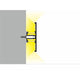 Aufbau-Wandprofil T-Form 200cm Weiß für LED-Strips installiert mit LED-Beleuchtungseffekt.