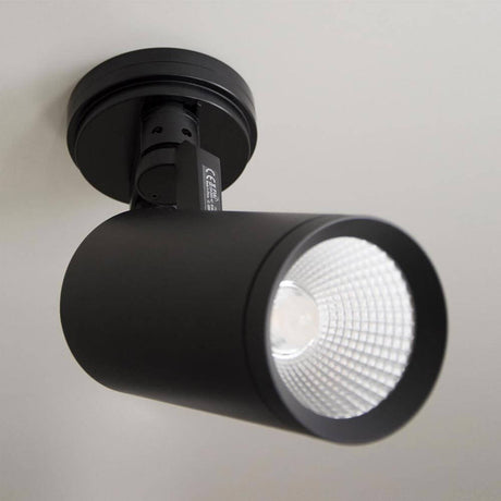 Aufbauadapter für 3-Phasen Schienenstrahler Schwarz 1-Phase Ø 11cm an der Decke montiert