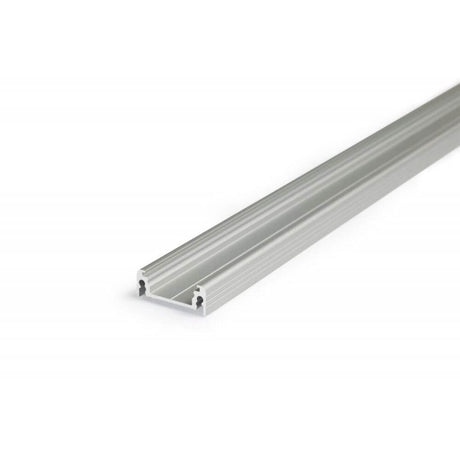 Flad konstruktionsprofil 200cm anodiseret aluminium uden dæksel for LED-Strips - aluminiumsprofil til LED-Lyssystemer