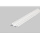 Aufbauprofil flach 200cm Weiß ohne Abdeckung für LED-Strips auf grauem Hintergrund