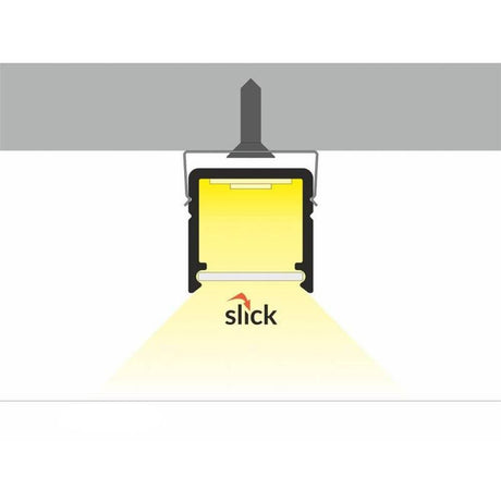 Aufbauprofil micro 200cm Weiß ohne Abdeckung für LED-Strips mit sanfter Beleuchtung