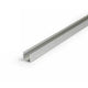 Aufbauprofil micro 200cm Alu-eloxiert ohne Abdeckung für LED-Strips in Silber, ideal für professionellen LED-Einbau.
