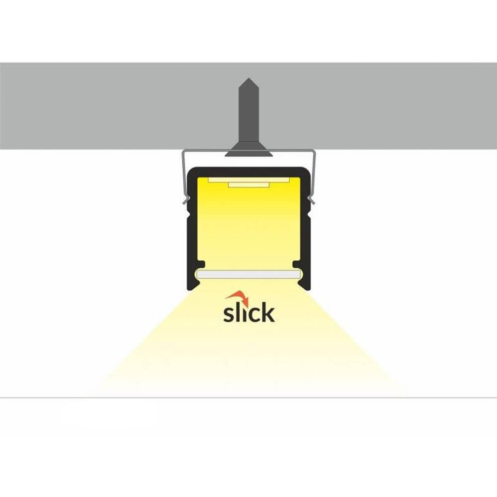 Aufbauprofil micro 200cm Schwarz ohne Abdeckung für LED-Strips